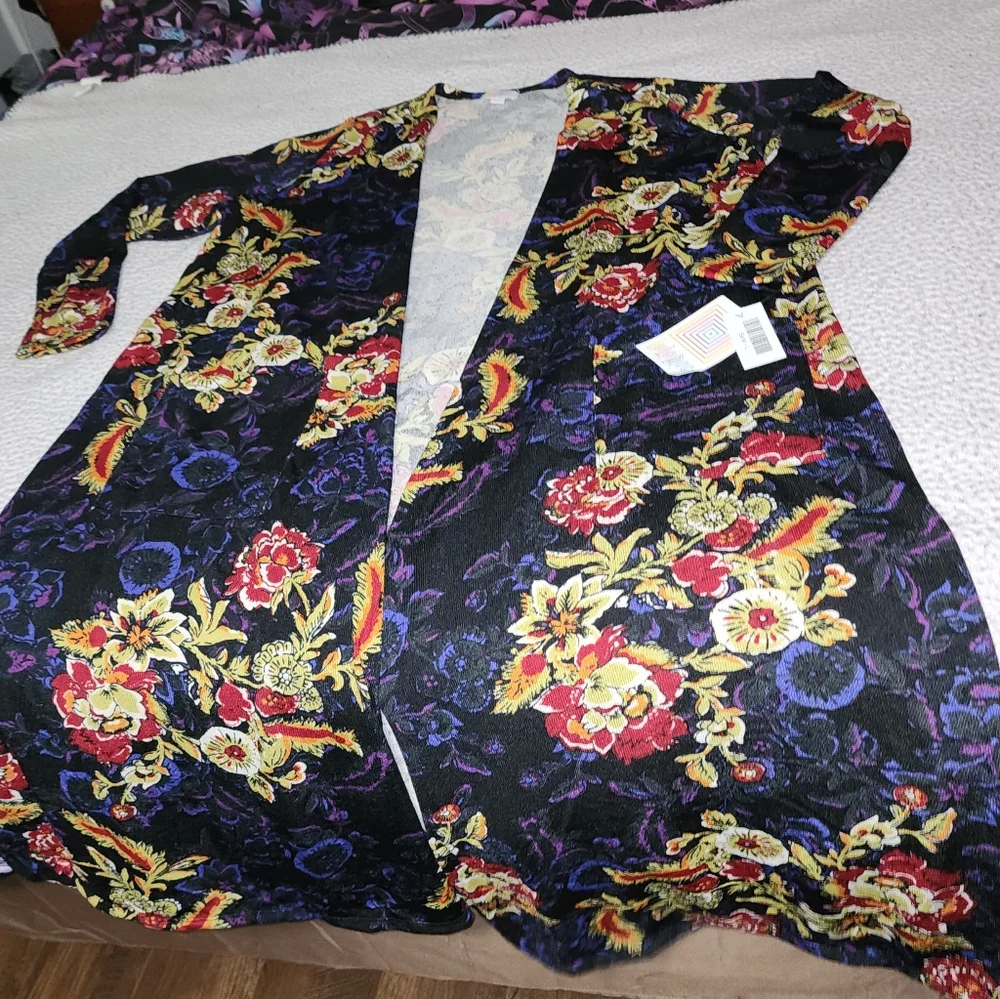 LuLaRoe NWT Gorgeous Floral Duster - Picture 4 of 14